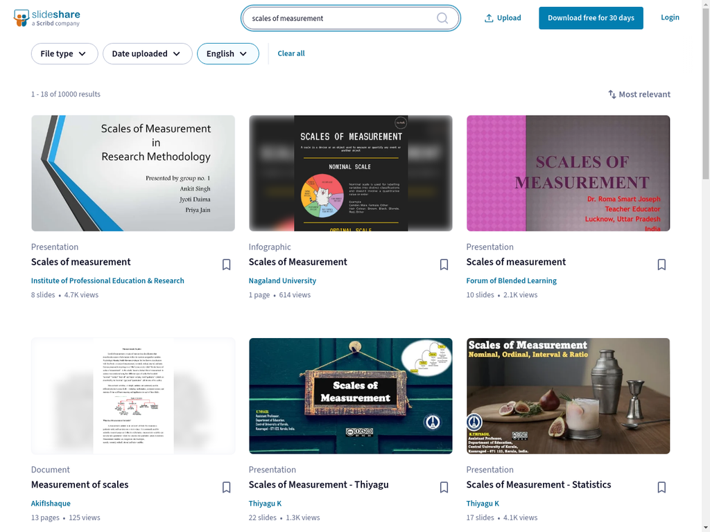 SlideShare website with presentation open